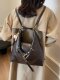Autumn large-capacity high-end backpack, fashionable and versatile commuter bag, retro light luxury niche one-shoulder cross-body tote bag