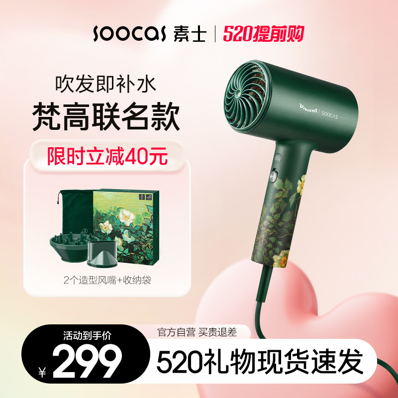 Vegetarian Hair Dryer Home Smart High Power Dormitory With Negative Ion Hair Care Speed Dry H5 Van Gogh Hairdryer Women