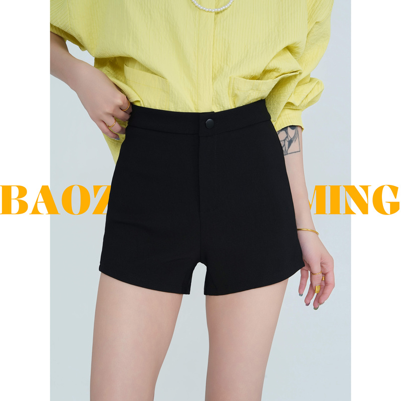 Grumpy Xiaoming High-Waisted Slimming Hot Pants Lower Body Disappearing Shorts Anti-Exposure Casual Shorts/8022