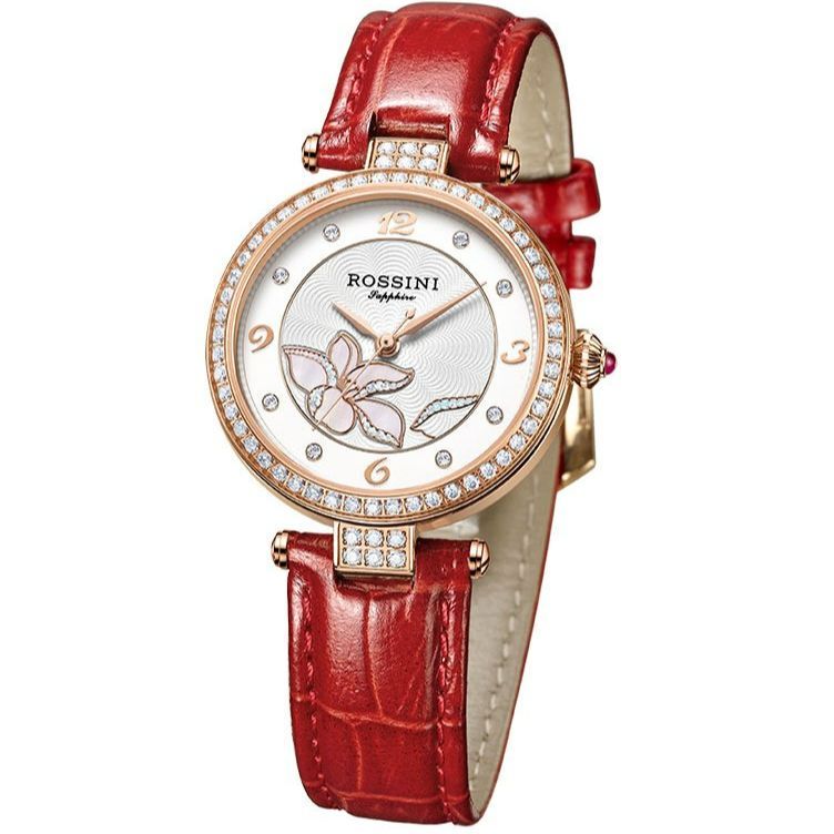 Rossini Brand Genuine Women's Watch Quartz Watch with Diamonds, Waterproof Women's Watch, Fashionable Trendy Watch for Women, Gift for Women