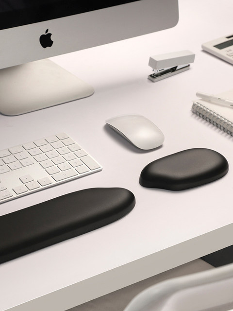 Mouse Pad, Rice-Shaped Ergonomic Silicone Wrist Rest, Keyboard Hand Rest, Soft Touch, Office Hand Pillow for Men and Women