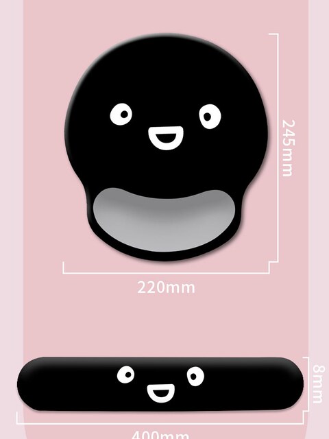 Funny Expression Wrist Rest Mouse Pad for Boys and Girls, Office Mouse Pad, Silicone Cute Hand Rest, Computer Keyboard Rest Pad