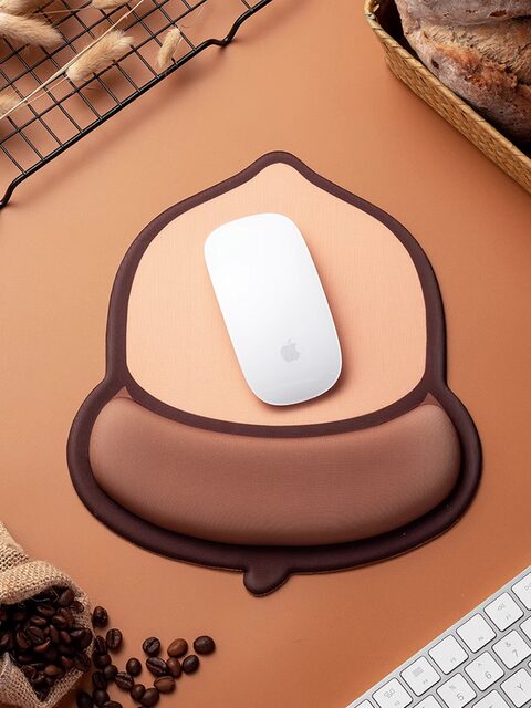 Nut Mouse Pad Wrist Rest Hand Support Office Cute Laptop Silicone Wrist Pad for Men and Women