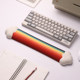 Creative Cloud Rainbow Silicone Wrist Rest Mouse Pad Memory Foam Keyboard Hand Rest Mouse Pad Cute for Girls Office