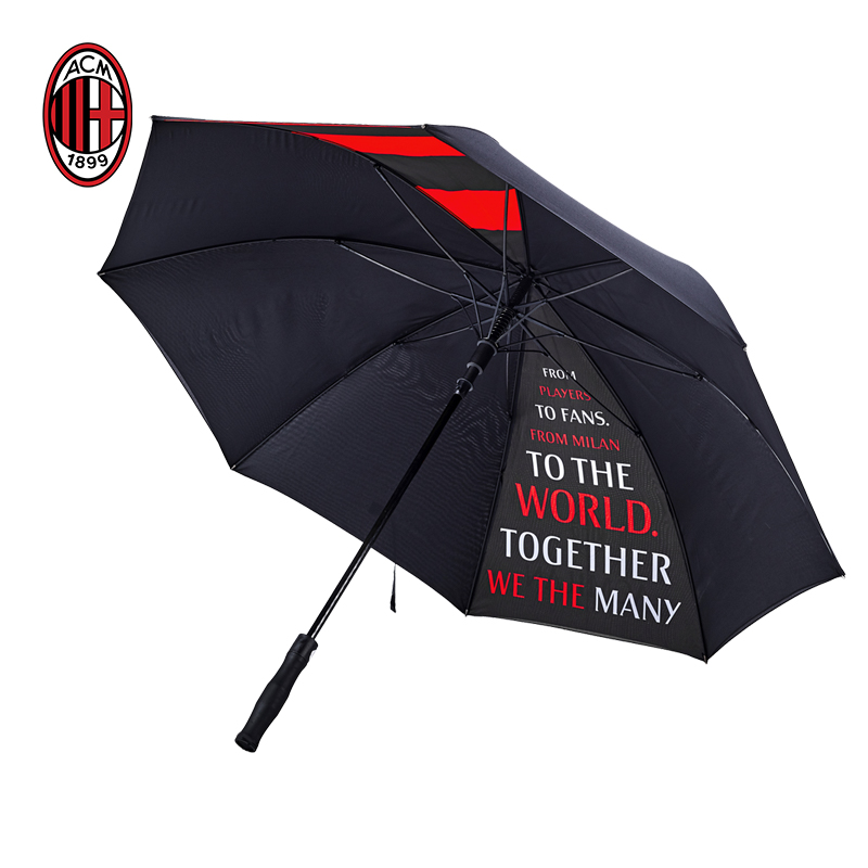 AC Milan Signs Series Long Handle Umbrella AC Milan Football Club Official Merchandise 