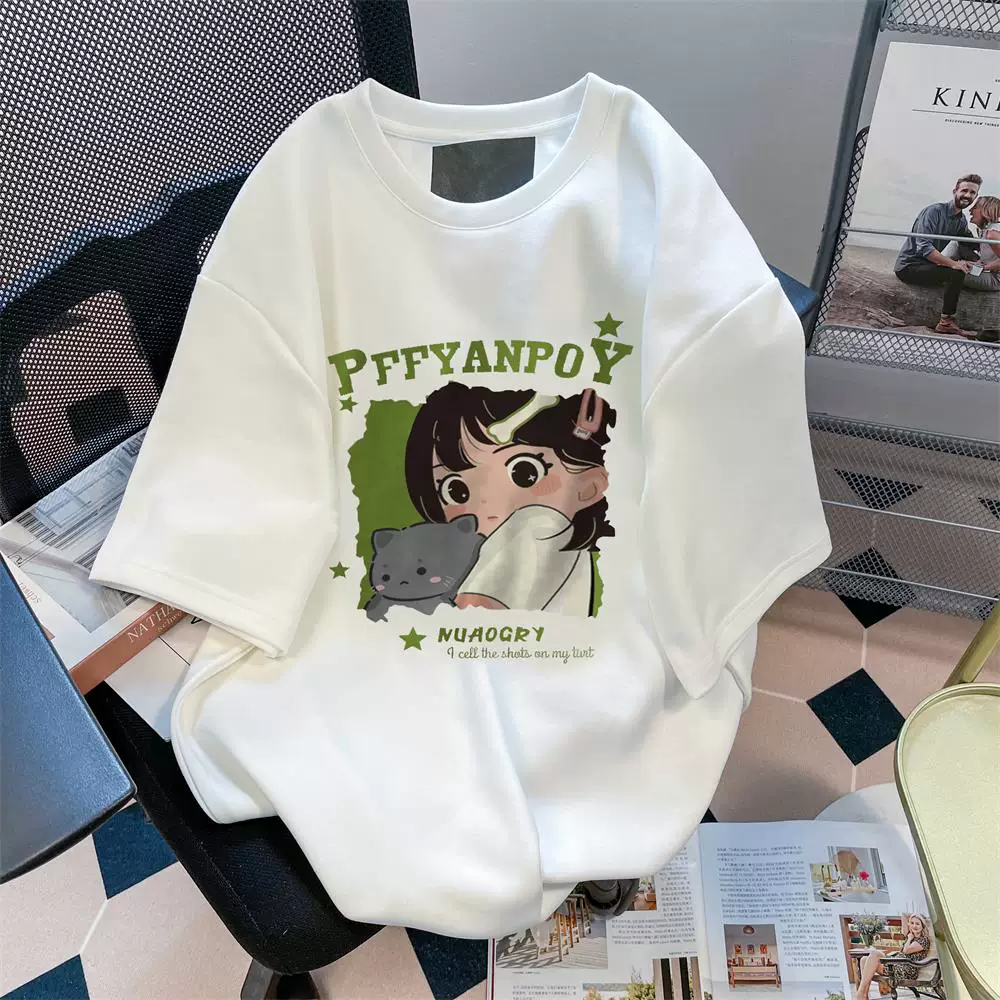 Прилив, хлопковая футболка, базовый рисунок тела, летняя одежда, корейский стиль, для подростков, западный стиль