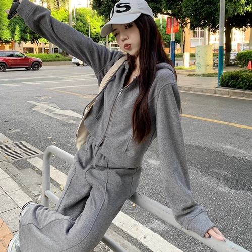 Комплект, толстовка с капюшоном, штаны, коллекция 2023, свободный прямой крой