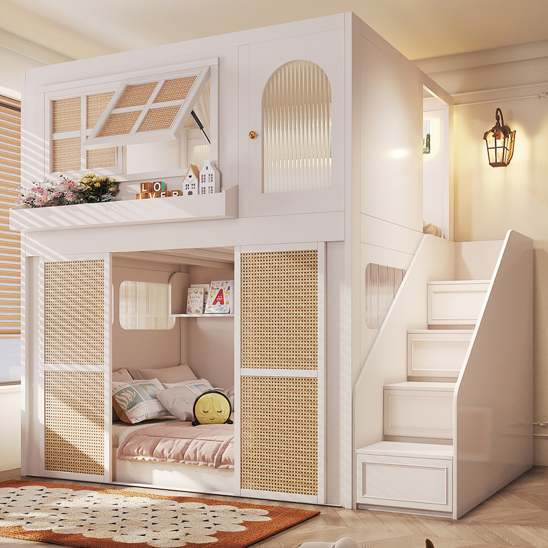 2026 French-Style Bunk Bed for Adults, Sibling-Friendly, Non-Disturbing Design, Separate Beds for One Male and One Female 2026 French-Style Bunk Bed for Adults, Sibling-Friendly, Non-Disturbing Design, Separate Beds for One Male and One Female