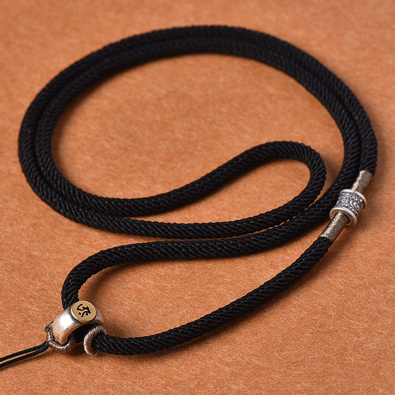 Jade Dzi Bead Amulet Pendant Guardian Deity Lanyard Twelve Zodiac High-End Premium Thick Necklace Cord for Men Jade Dzi Bead Amulet Pendant Guardian Deity Lanyard Twelve Zodiac High-End Premium Thick Necklace Cord for Men