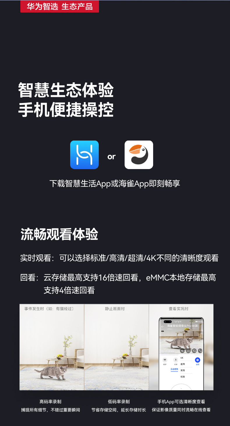 华为智选 HQ5C 海雀AI全景摄像头 图14