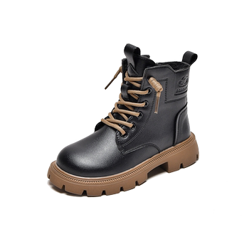 Girls' shoes boots 2025 autumn and winter new style plus velvet and thickened second cotton big children's winter boys' short boots children's martin boots