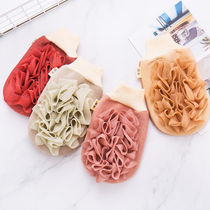 Double sided bath towels Home big number bathing flowers ball rubbing with shower ball rubbing back rubbing gloves bath deity