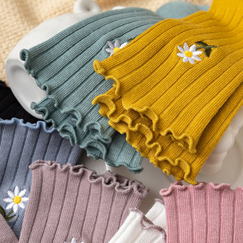 Loose-mouth confinement socks for sleeping, long-tubed, high-waisted, november, pure cotton, loose, postpartum, autumn and winter pregnant women's socks that do not tighten the feet
