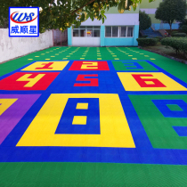 Kindergarten Non-slip Ground Floor Outdoor Suspended Assembly Floor Indoor Wheel Sliding Field Outdoor Basketball Court Sports Ground Glue