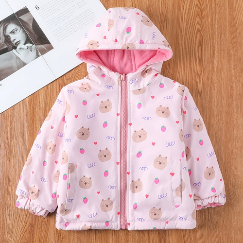 Бархатная двусторонная осенняя флисовая детская весенняя куртка