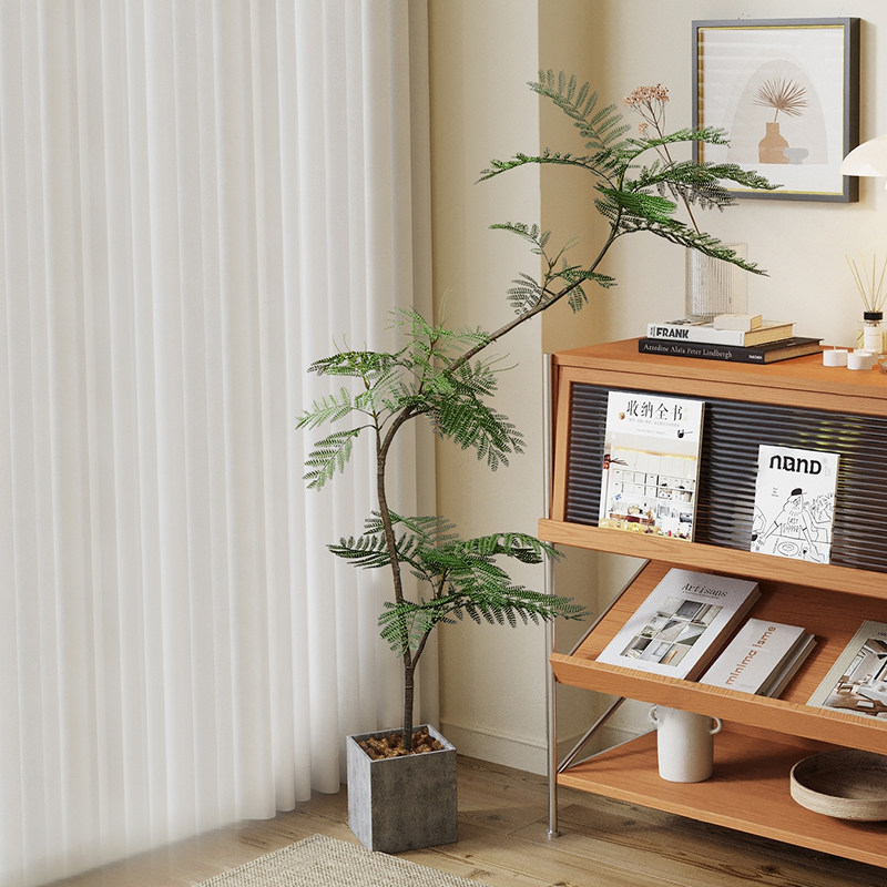 Sen Space Emulation Green Planting Soft Clothing Blue Flower Coupe Light Extravagant Room Living-room Living-room Pendulum Cream Style Bionic Fake Tree Potted-Taobao