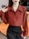 法式职业雪纺衬衫女装春秋冬装爆款百搭长袖上衣时尚小个子高级感