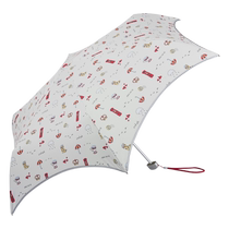 (Self-operated) FULTON Fulton British Umbrella Lightweight Womens Sunscreen Umbrella Rain or Shine Silver Plastic Parasol
