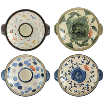 (Self-operated) Wanguyaki Japanese imported casserole clay heat-resistant soup pot underglaze color Japanese-style household stew pot soup pot