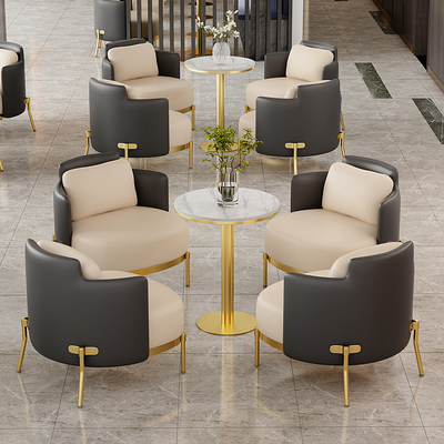 Modern Minimalist Office Sample House Display Center Lounge Business Reception Negotiation Table And Chairs Sofa Hotel Lobby Reception Sofa