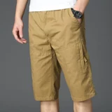 Мужские хлопковые летние тонкие штаны, шорты для отдыха, большой размер