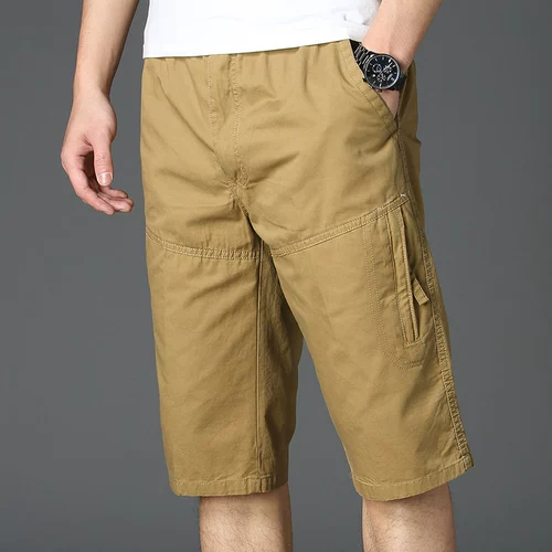 Мужские хлопковые летние тонкие штаны, шорты для отдыха, большой размер