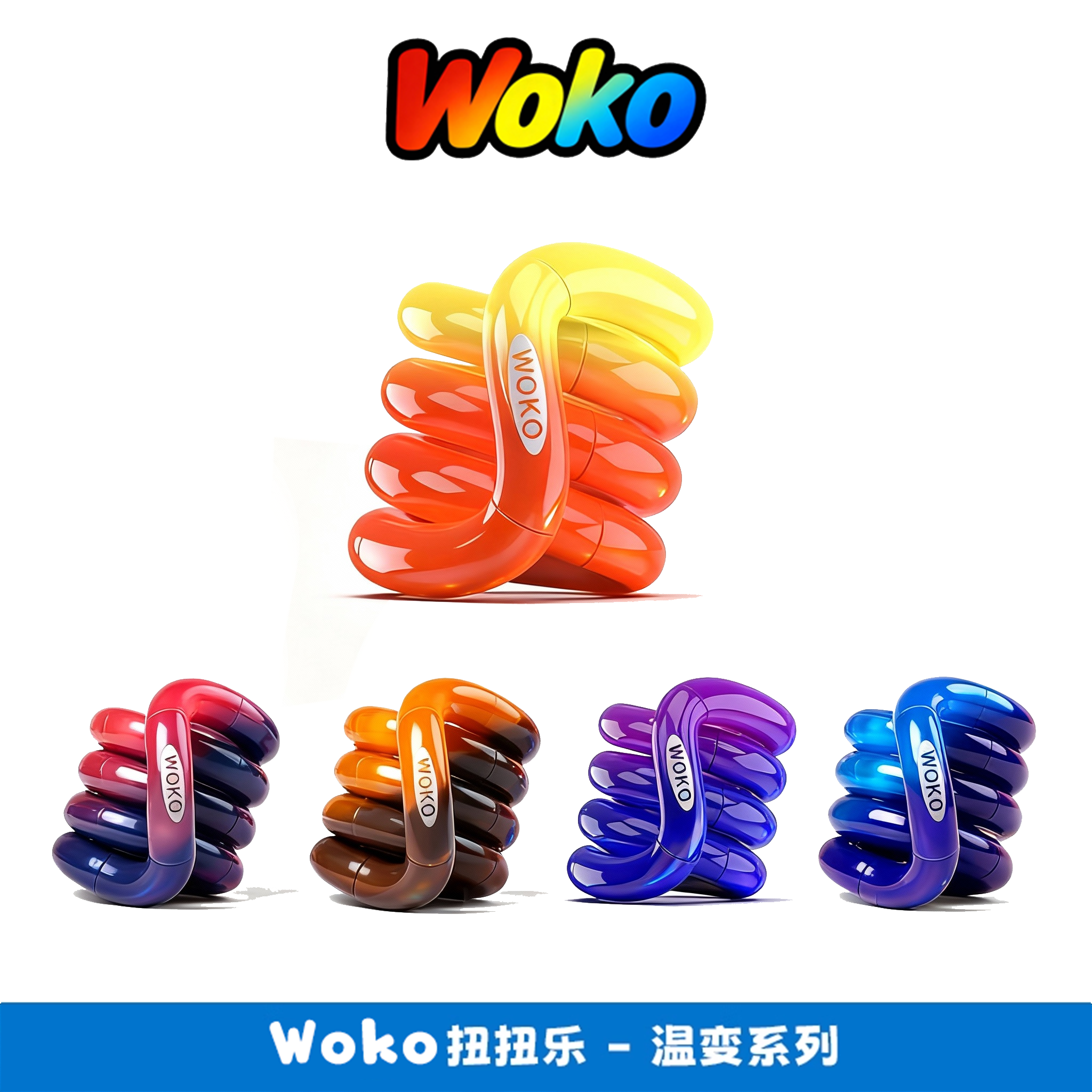 Authentic American Tango Purple Butterfly Twisty Toy, Temperature-Sensitive Color-Changing Stress Relief Toy for Girls, Official Genuine Woko