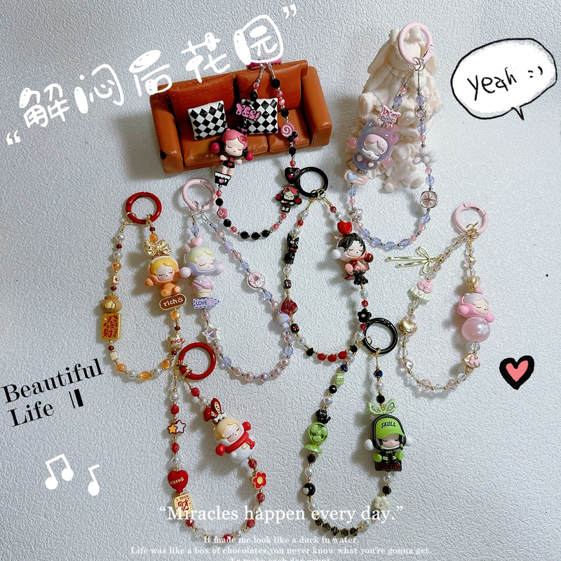 Original Bubble Home Sp Sakura Sweetheart Christmas Party Series Cartoon Cute Mobile Phone Chain Keychain Bag Trailer Hanger