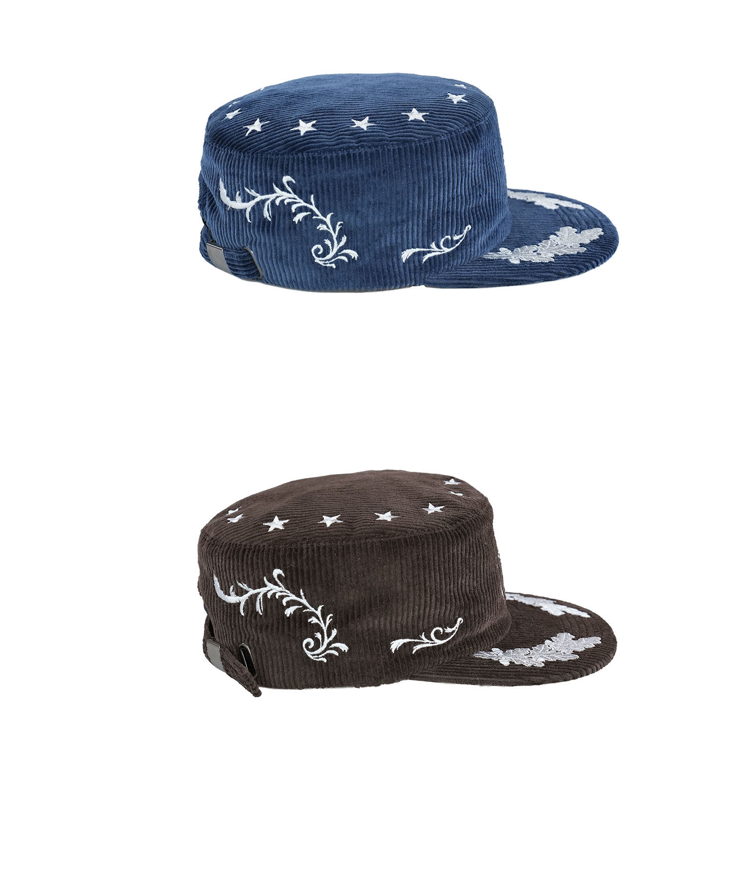 LIBERAFIT Corduroy Embroidered Pillbox Hat