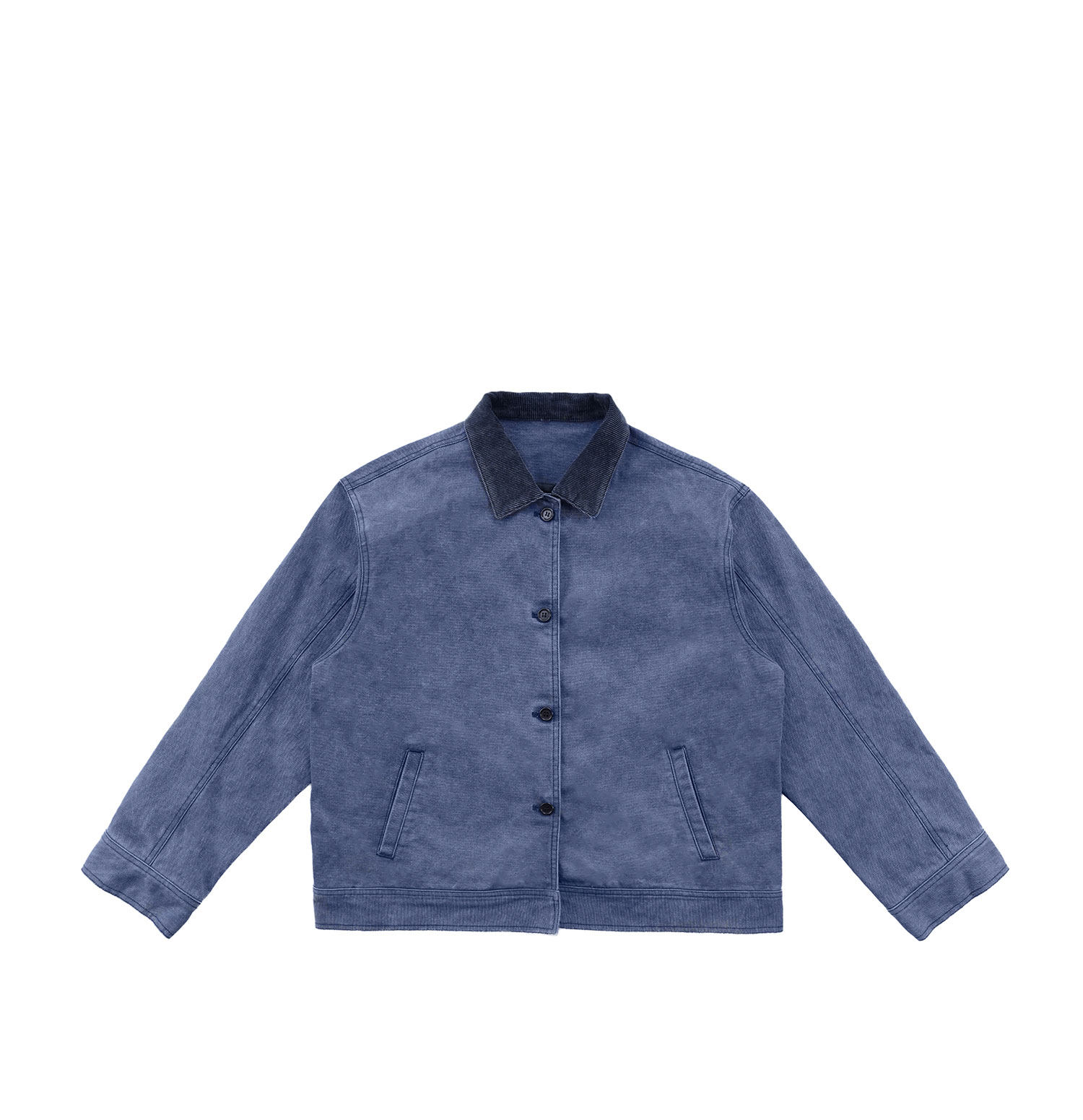 LIBERAFIT Washed Corduroy-Collar Jacket