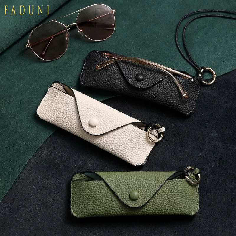 [Official Genuine Product] Glasses Storage Bag Neck Hanging Sunglasses Case Portable Women's Protective Cover Storage