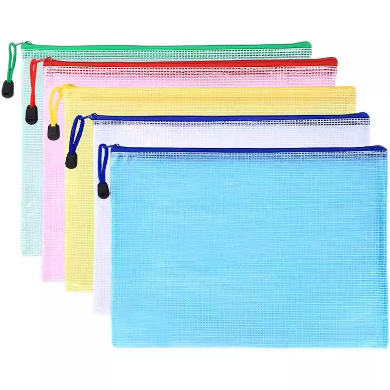 Waterproof storage system for documents with zipper, increased thickness, student work
