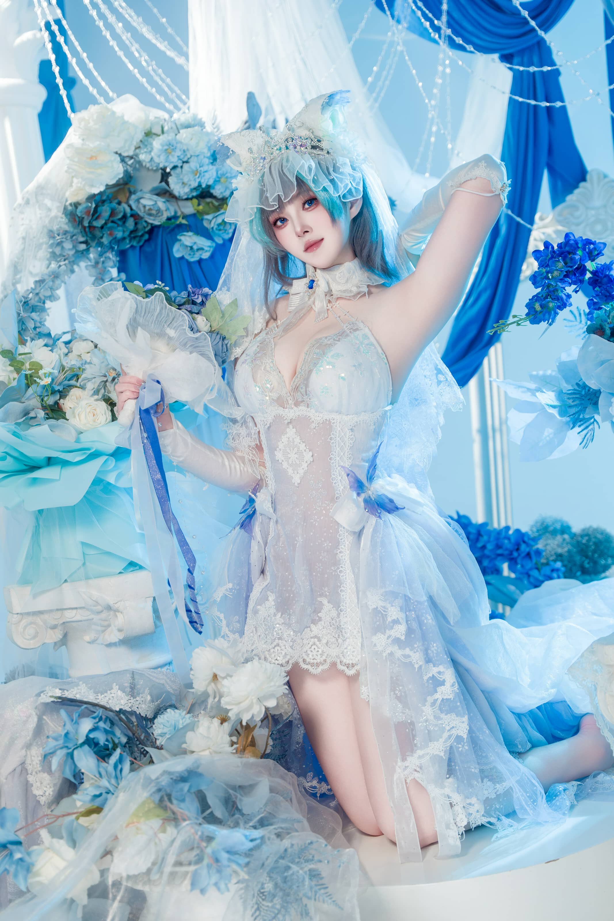 Natsuko_夏夏子 碧蓝航线 柴郡婚纱