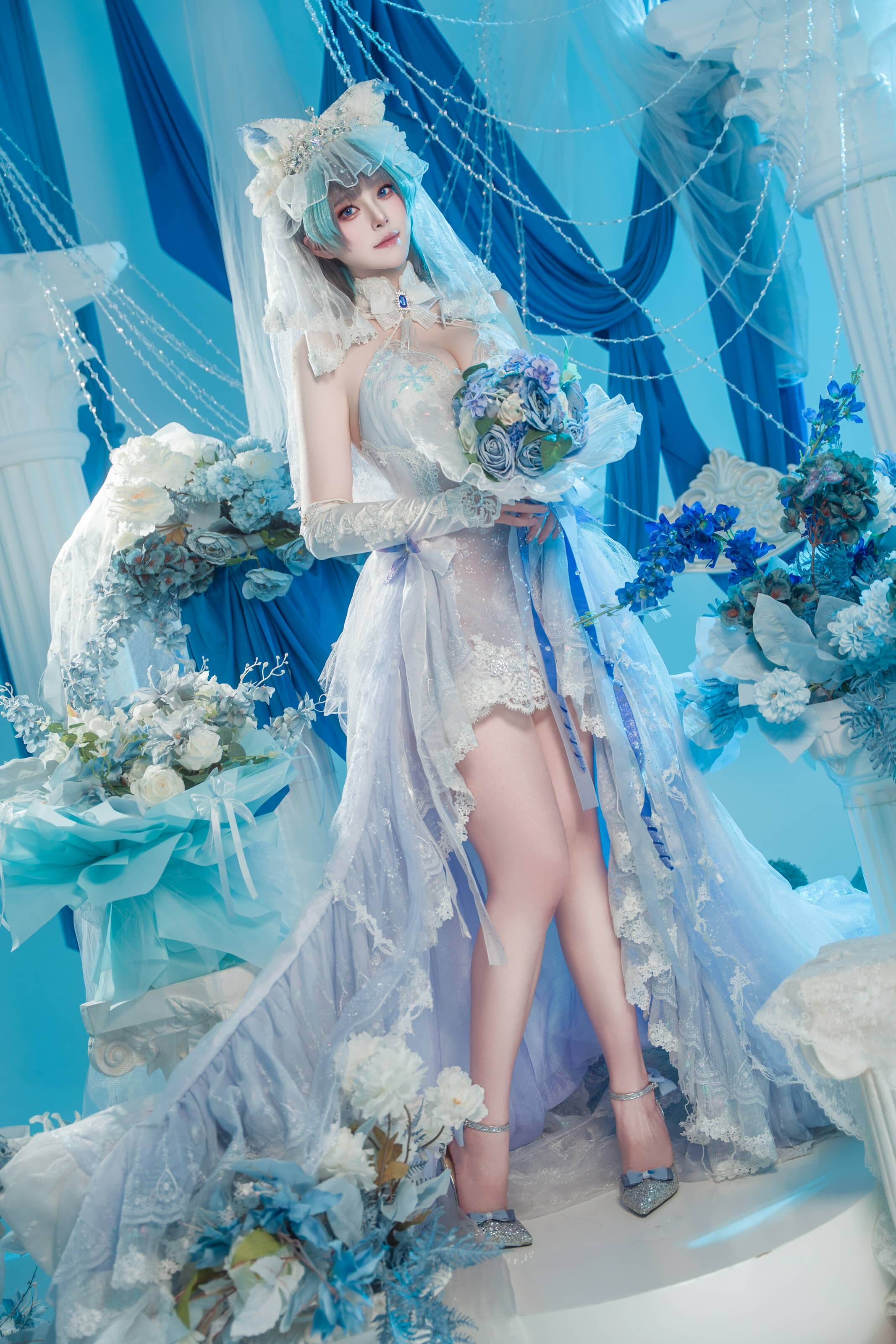 Natsuko_夏夏子 碧蓝航线 柴郡婚纱