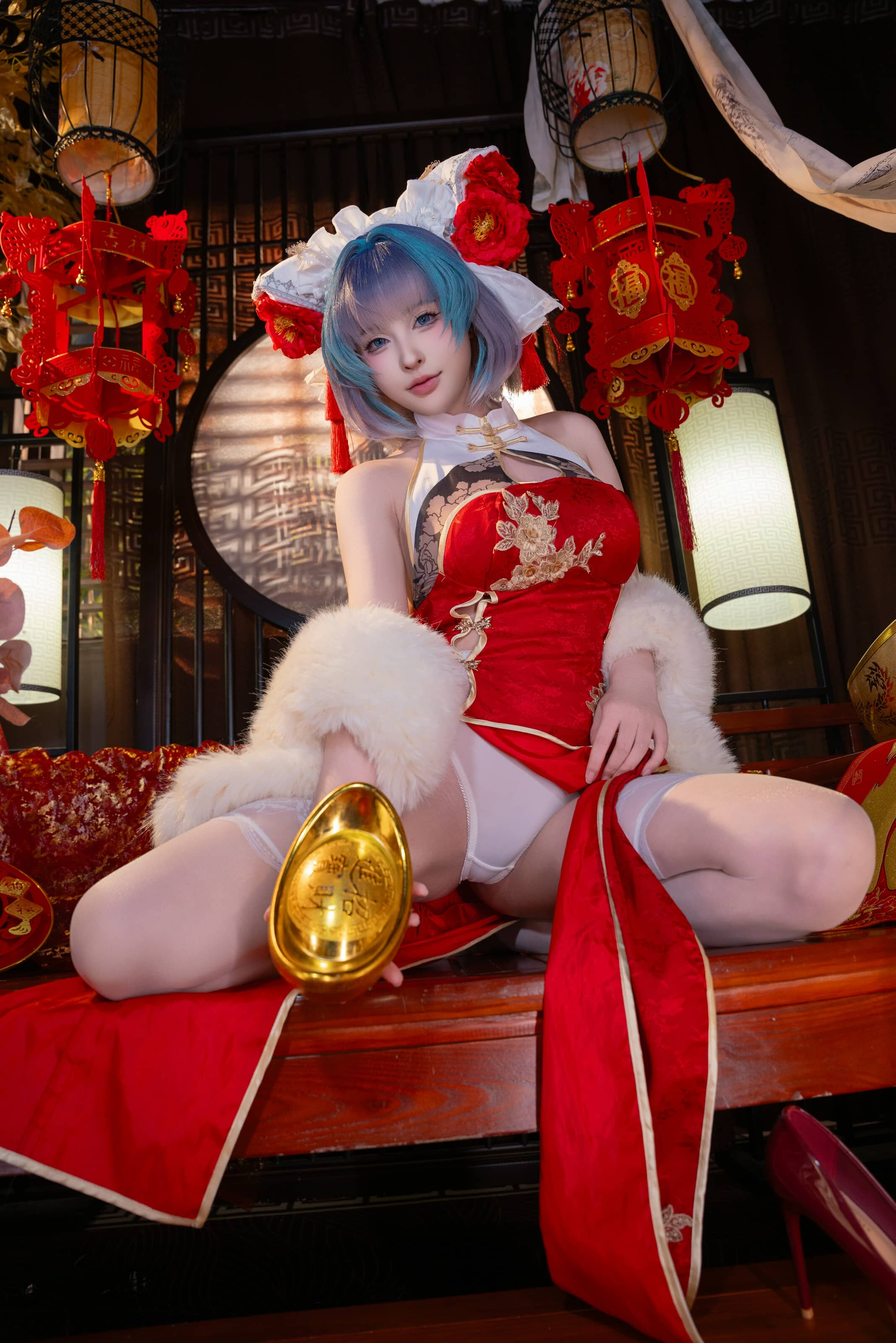 清水由乃 碧蓝航线 柴郡新春旗袍