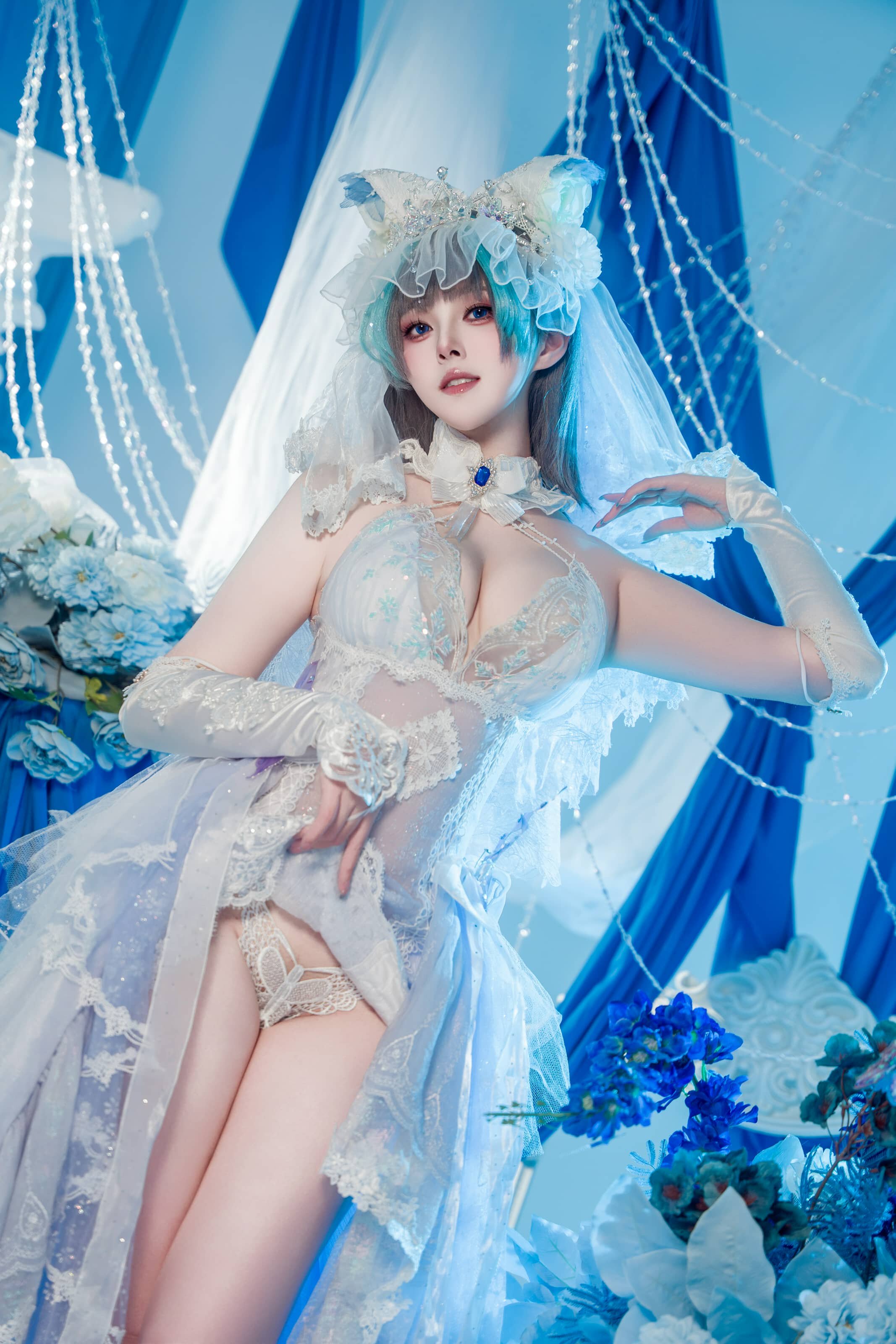 Natsuko_夏夏子 碧蓝航线 柴郡婚纱