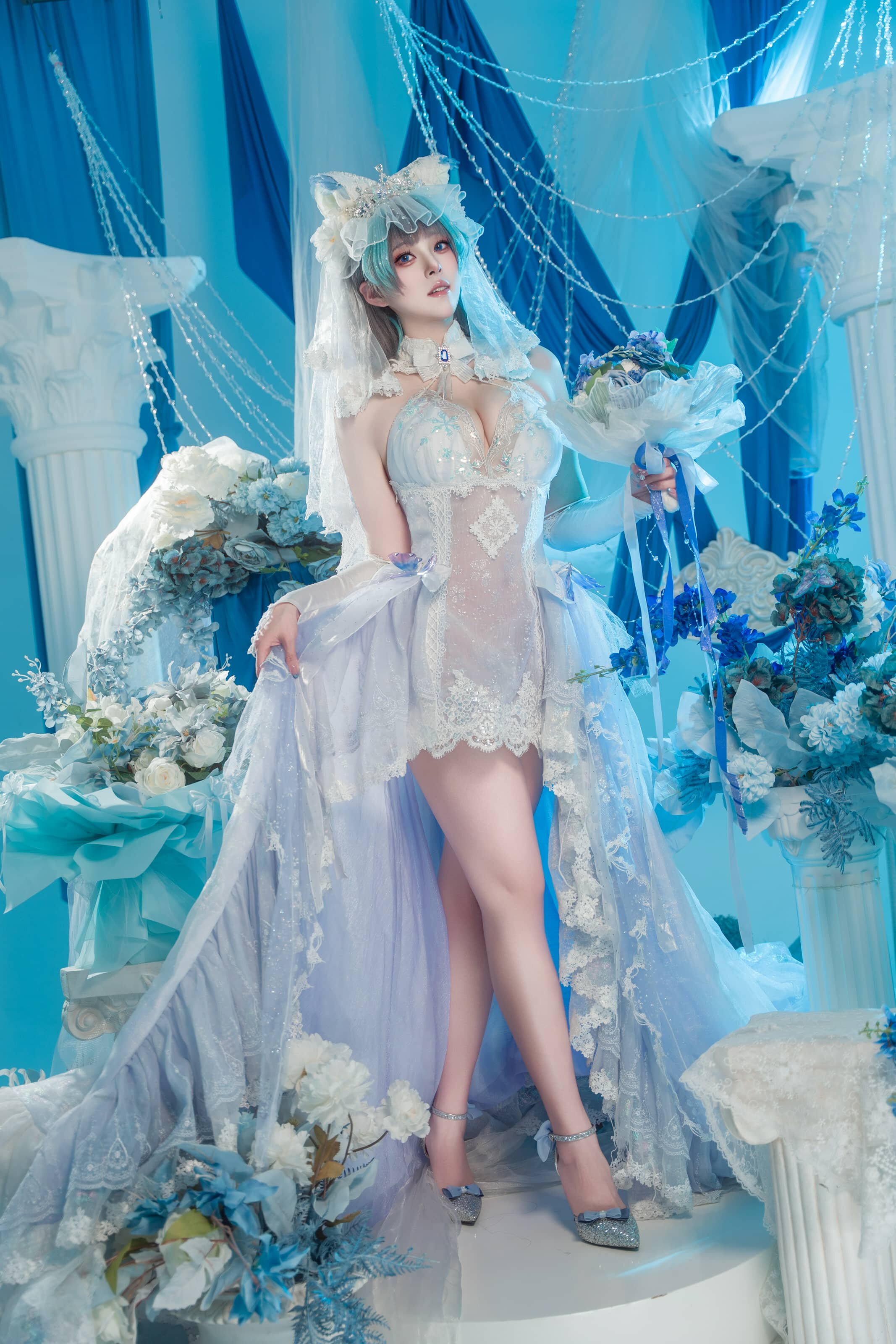 Natsuko_夏夏子 碧蓝航线 柴郡婚纱