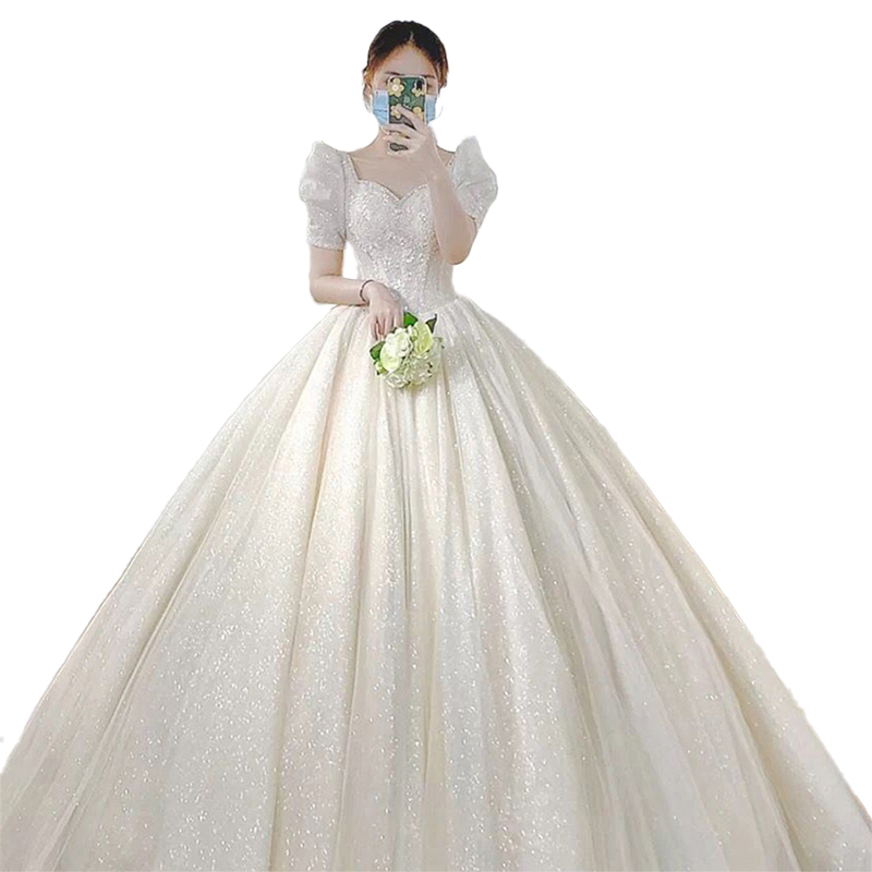 French light wedding gauze 2024 new main yarn high -level texture large size large size, small pregnancy clothing out of the door French light wedding gauze 2024 new main yarn high -level texture large size large size, small pregnancy clothing out of the door