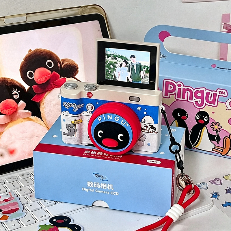Pingu Co-Branded Ccd Digital Camera, a Birthday Gift for Students, Girls, and Children, Practical for the Back-To-School Season Pingu Co-Branded Ccd Digital Camera, a Birthday Gift for Students, Girls, and Children, Practical for the Back-To-School Season