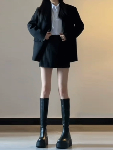 Осенний большой пиджак классического кроя, демисезонная куртка, элитный комплект