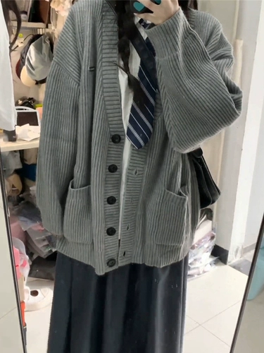 Свитер, демисезонный кардиган, куртка, лонгслив, 2025 года, подходит для подростков, осенний