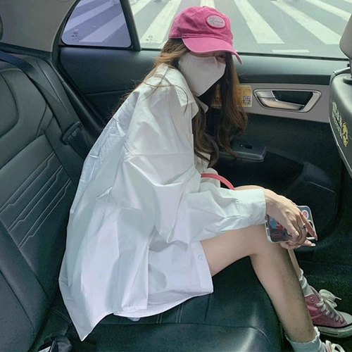 Рубашка, летняя сексуальная куртка, свободный крой, защита от солнца