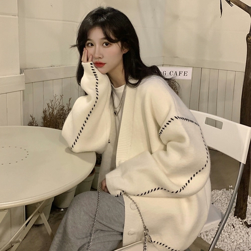 Осенний тонкий свитер, трикотажный кардиган, 2024 года, изысканный стиль