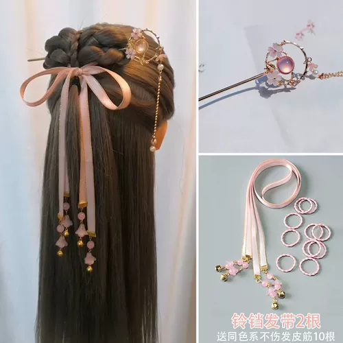 Детское ханьфу, аксессуар для волос, китайская шпилька, колокольчик, повязка на голову, комплект, семейный стиль, кошачий глаз