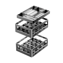 Italian condiment pull basket drawer-type kitchen cabinet renovation double-layer stainless steel kitchen cabinet seasoning pull basket