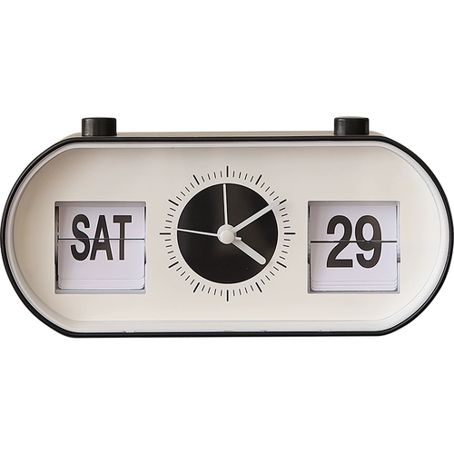 Креативные настольные электронные часы с вечным календарем, настольный будильник, простой и практичный календарь с ручным перелистыванием страниц.