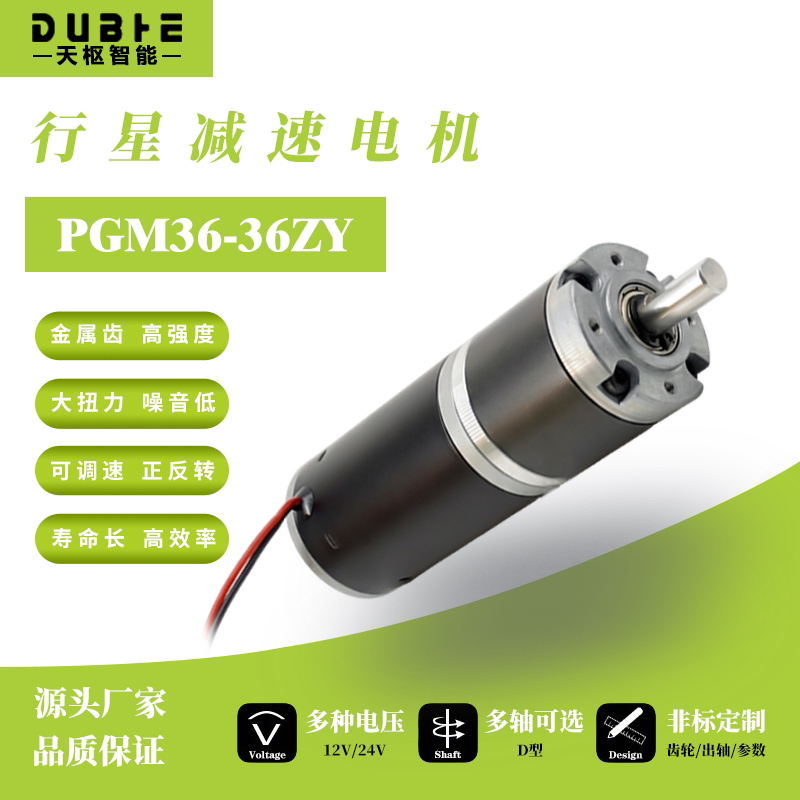36-36Zy Planetary Dc Reduction Motor with High Torque Gear, Low Speed, 12V 24V Small Motor, Adjustable Speed, Micro-Sized