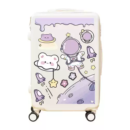 Мультяшный космонавт, большой водонепроницаемый чемодан, наклейка, наклейки, не оставляет клея