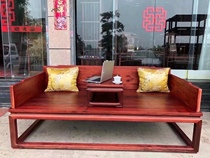 Zambian blood sandalwood African small-leaf rosewood plain single-board Arhat bed kang table imperial concubine bed antique mahogany furniture