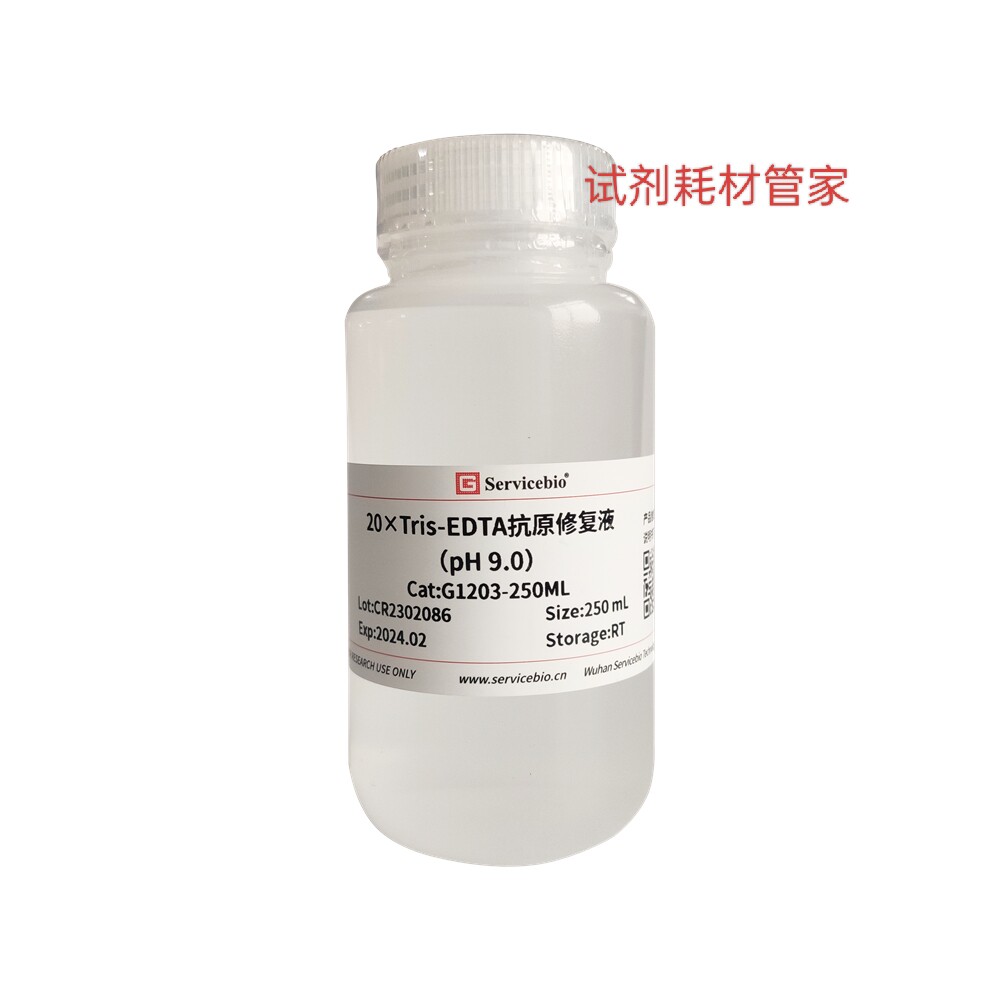 20&times;Tris-EDTA抗原修复液(pH9.0)修复背景较浅组织/核表达的抗原